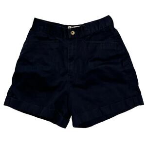 Vintage Copper Key High Wasited Navy Cuffed Cotton Shorts Size 3
